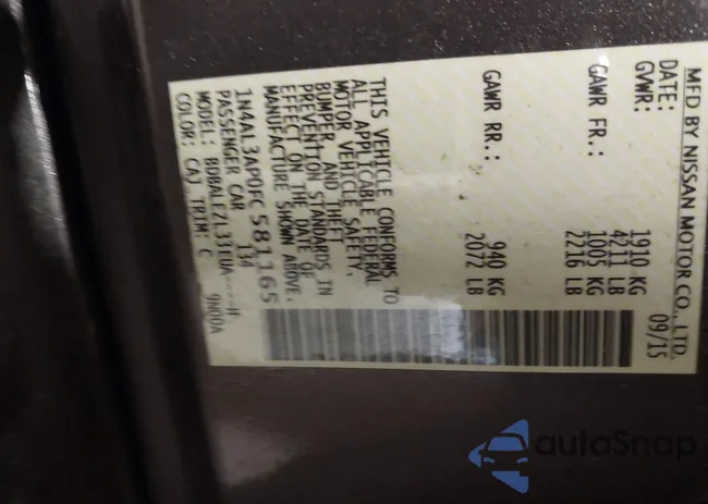 1N4AL3AP0FC581165: 42354309