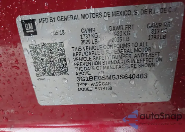 3G1BE6SM5JS640463: 42354404