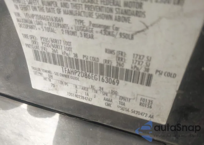 1FAHP2D86EG163069: 42354405