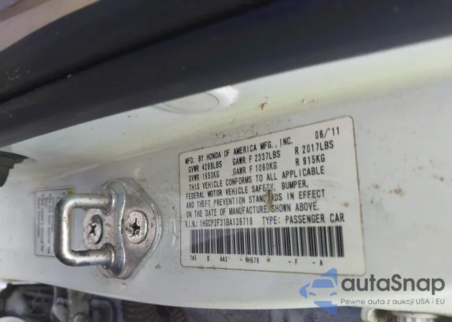 1HGCP2F31BA139719: 42354409