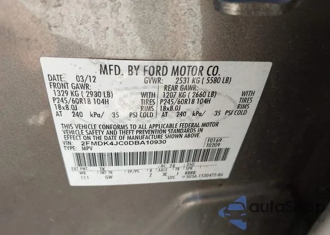 2FMDK4JC0DBA10930: 42354492