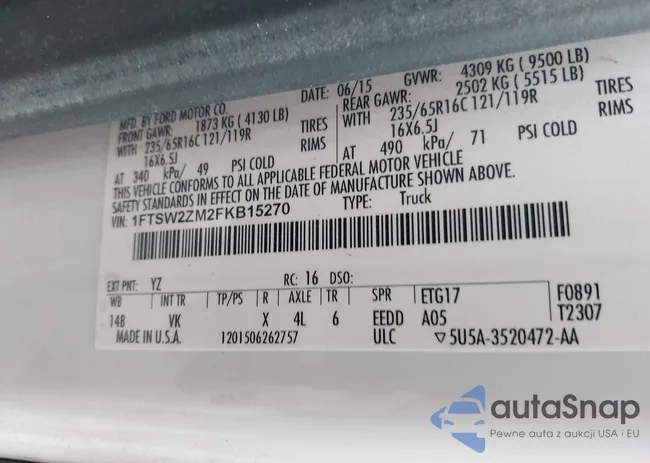 1FTSW2ZM2FKB15270: 42354076