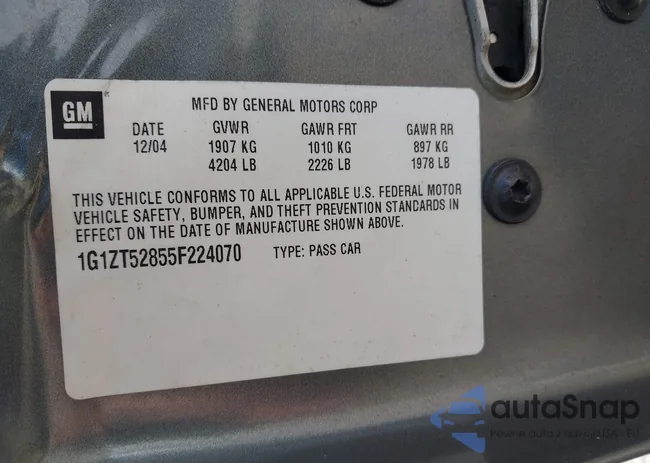 1G1ZT52855F224070: 42355205