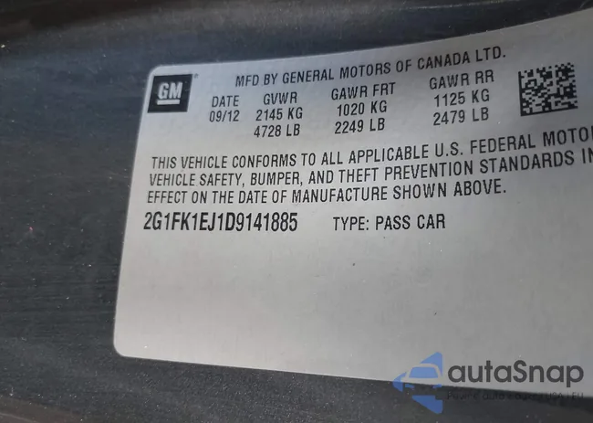 2G1FK1EJ1D9141885: 42355323