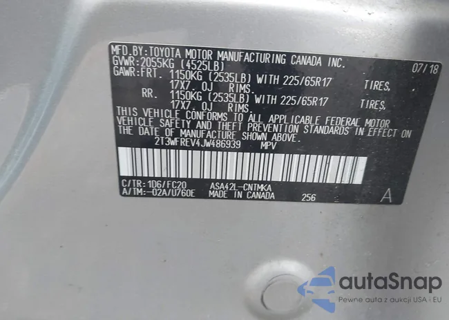 2T3WFREV4JW486939: 42355448