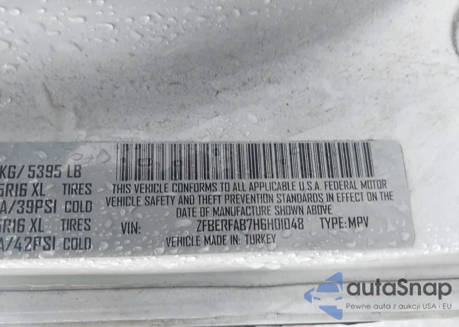 ZFBERFAB7H6H01048: 42354783