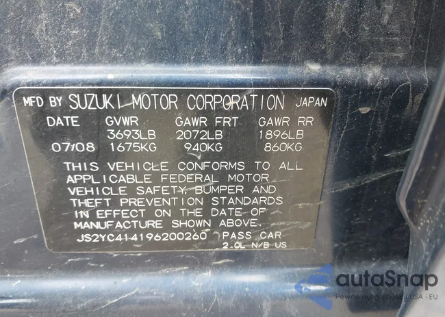 JS2YC414196200260: 42354835