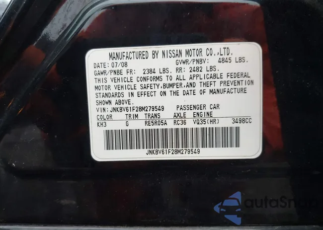 JNKBV61F28M279549: 42354890