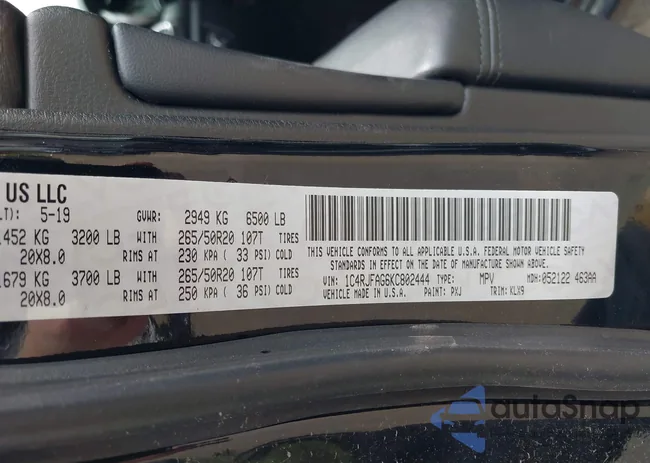 1C4RJFAG6KC802444: 42356224