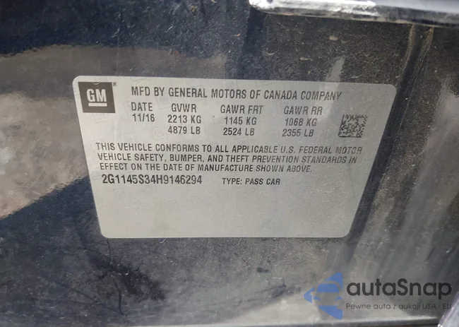 2G1145S34H9146294: 42357367