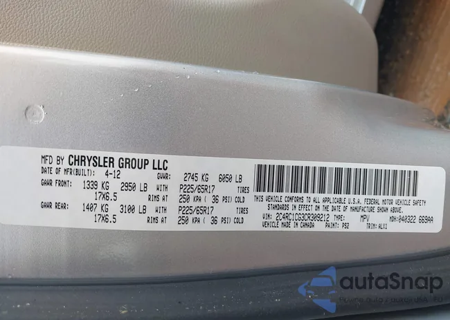 2C4RC1CG3CR30921: 42357401