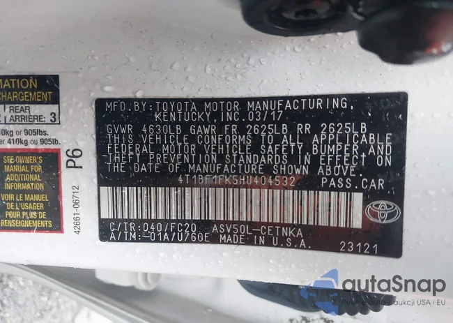 4T1BF1FK5HU404532: 42357427