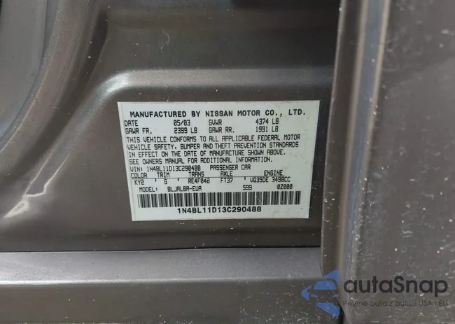 1N4BL11D13C290488: 42357527