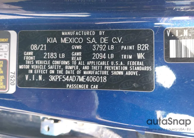 3KPF54AD7ME406018: 42357529