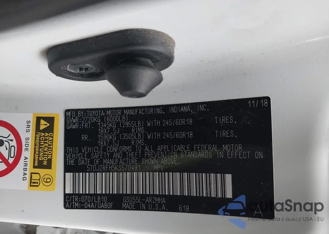 5TDJZRFH5KS570491: 42357546