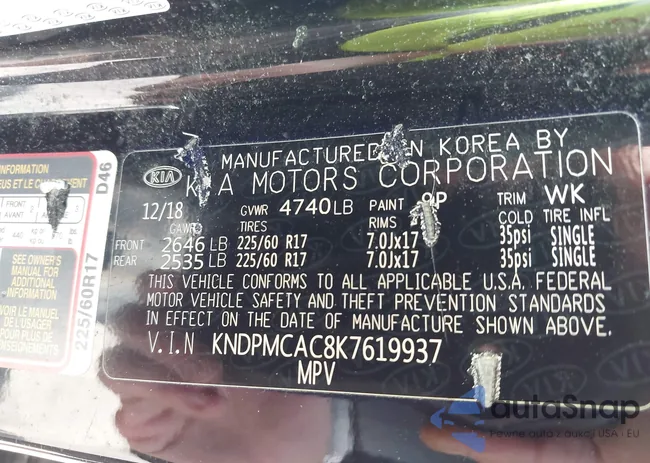 KNDPMCAC8K7619937: 42357555