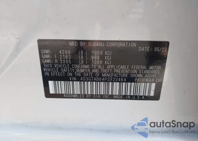 4S3GTAB64P3722464: 42358312