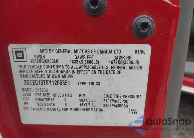 2GCEC19T8Y1266351: 42358327