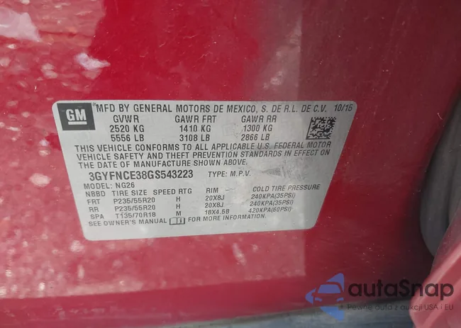 3GYFNCE38GS543223: 42358424