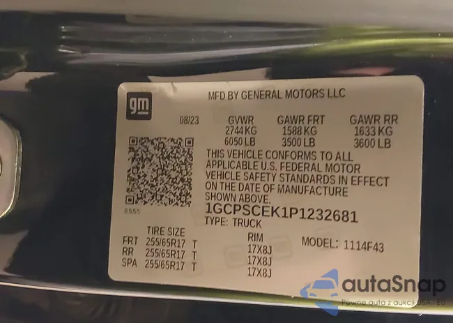 1GCPSCEK1P1232681: 42358453