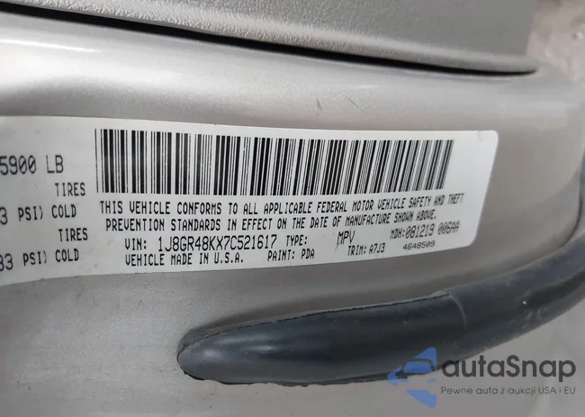 1J8GR48KX7C521617: 42358540