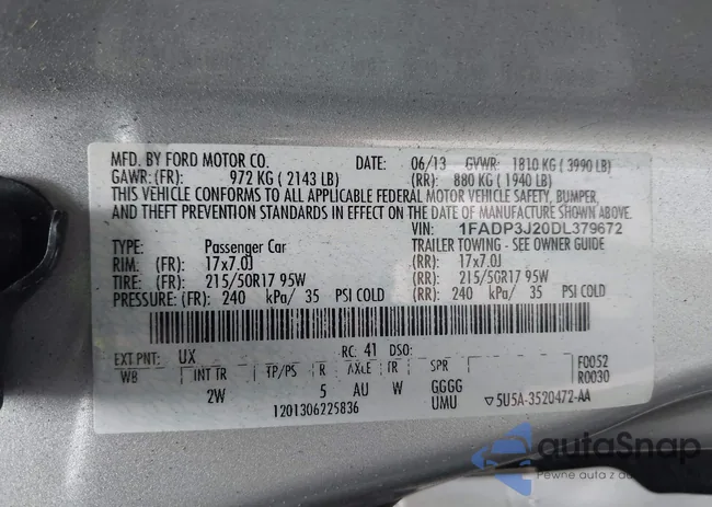 1FADP3J20DL379672: 42358657