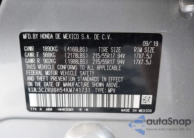 3CZRU6H54KM741731: 42358688