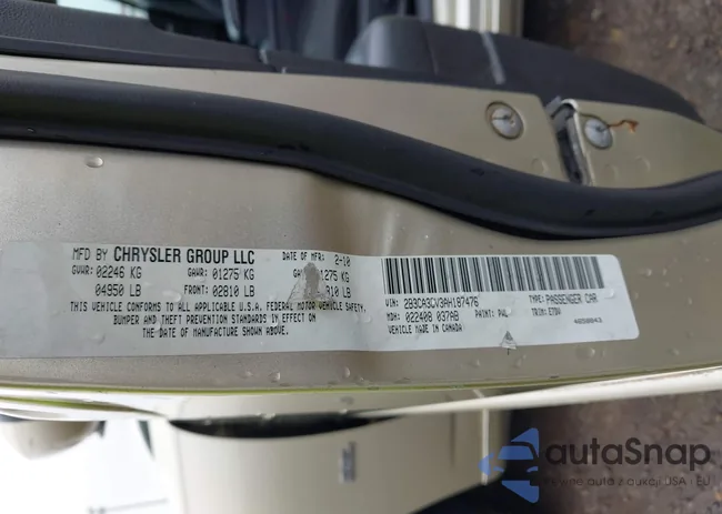 2B3CA3CV3AH187476: 42358715