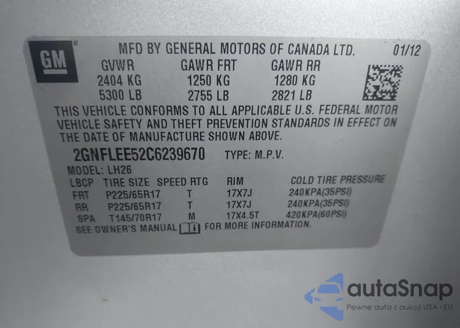 2GNFLEE52C6239670: 42357860