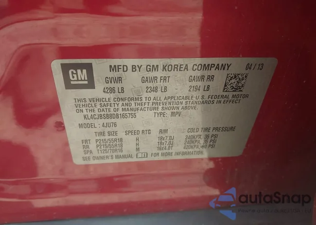 KL4CJBSB8DB165755: 42358004