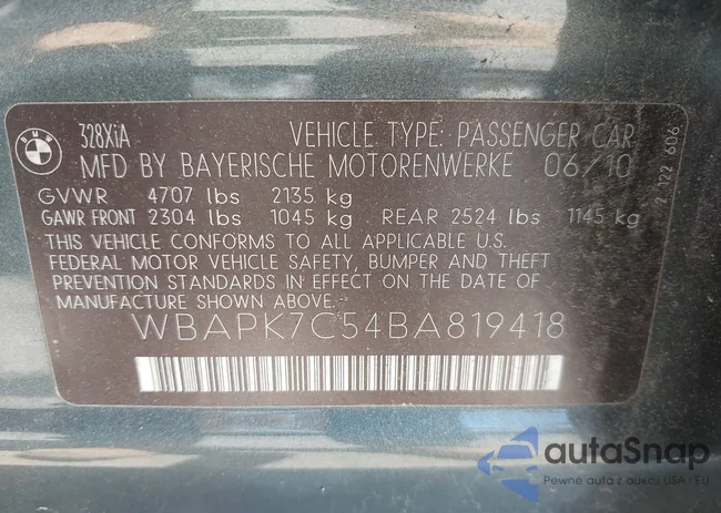 WBAPK7C54BA819418: 42358034