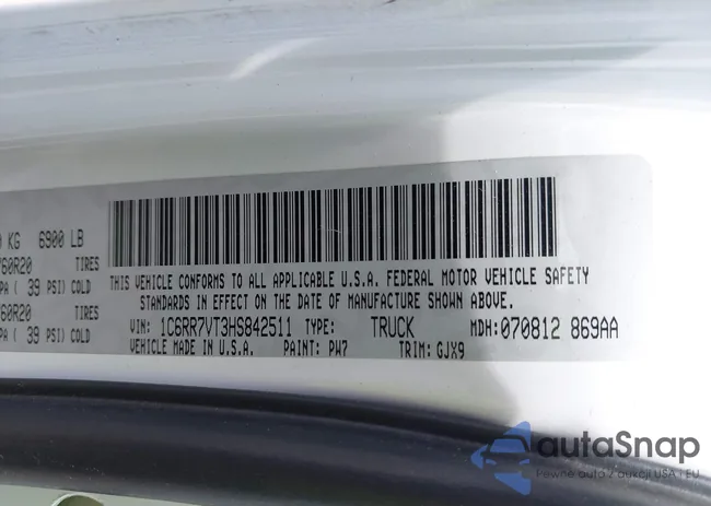 1C6RR7VT3HS842511: 42358042