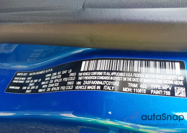 ZASFAKNN4J7C01052: 42358053