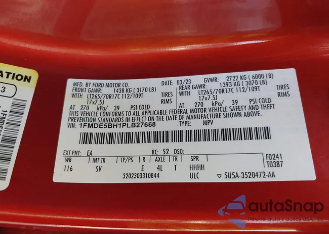 1FMDE5BH1PLB27668: 42359149