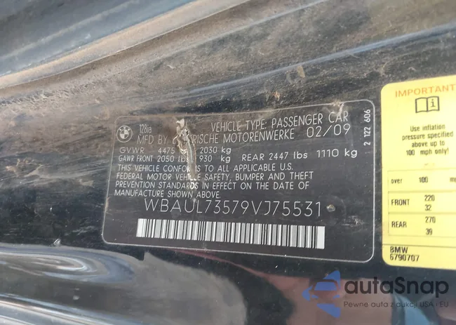 WBAUL73579VJ75531: 42359169