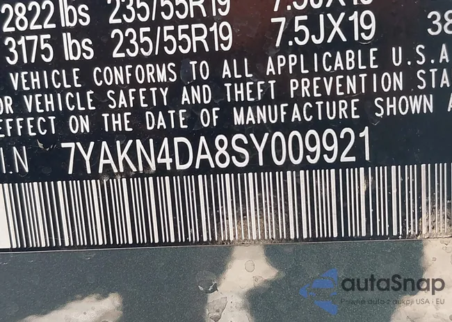 7YAKN4DA8SY009921: 42359314