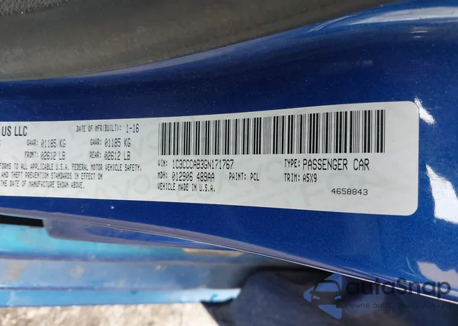 1C3CCCAB3GN171767: 42359540