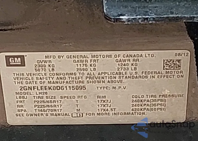 2GNFLEEK0D6115095: 42358828