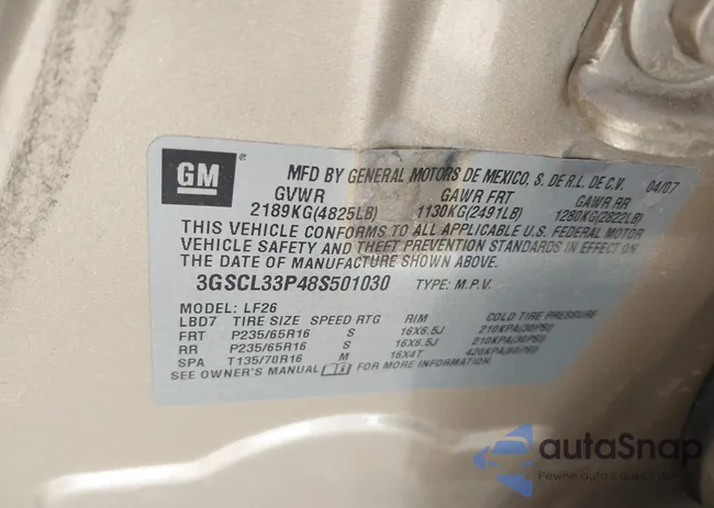 3GSCL33P48S501030: 42358842