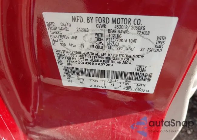 1FMCU0DG6BKA07269: 42358864