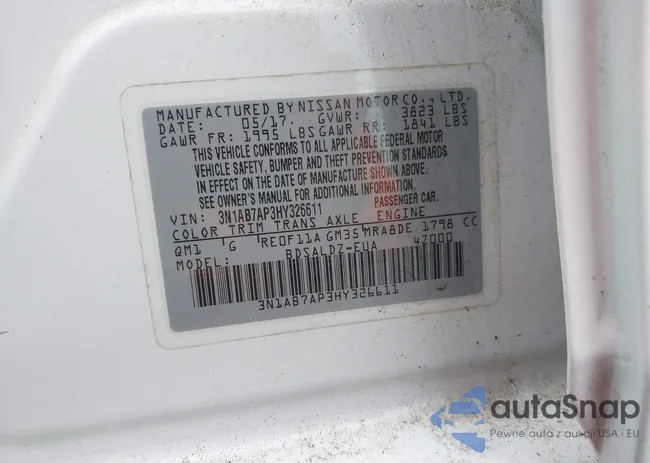 3N1AB7AP3HY326611: 42358866