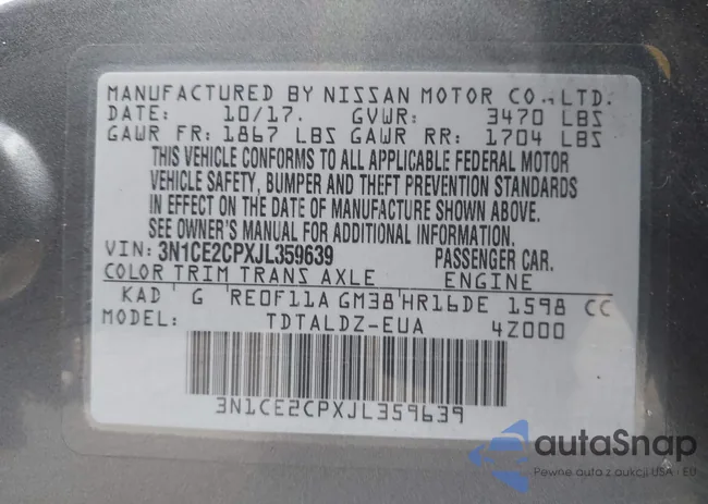 3N1CE2CPXJL359639: 42358916