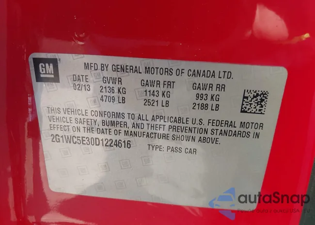 2G1WC5E30D1224616: 42360180