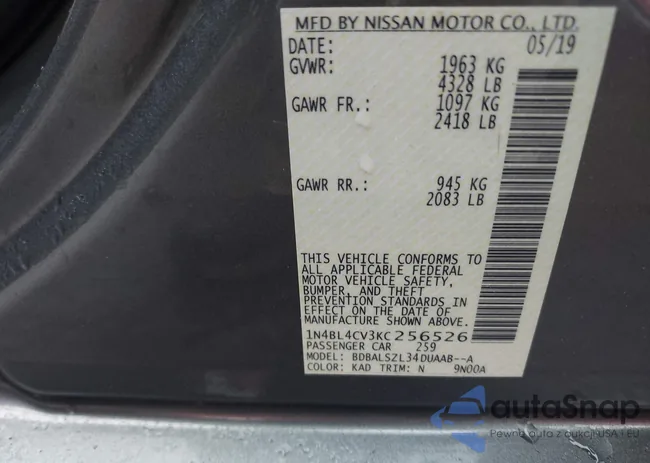 1N4BL4CV3KC256526: 42359765