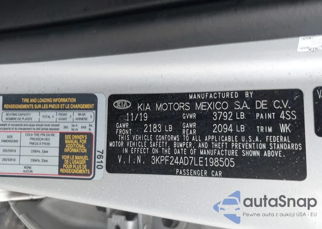 3KPF24AD7LE198505: 42359896