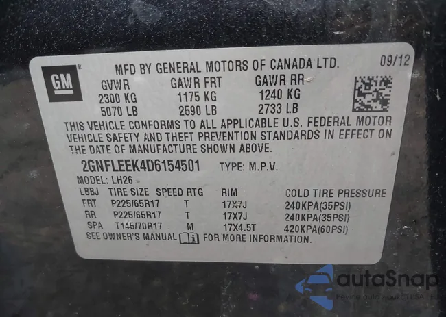 2GNFLEEK4D6154501: 42360086