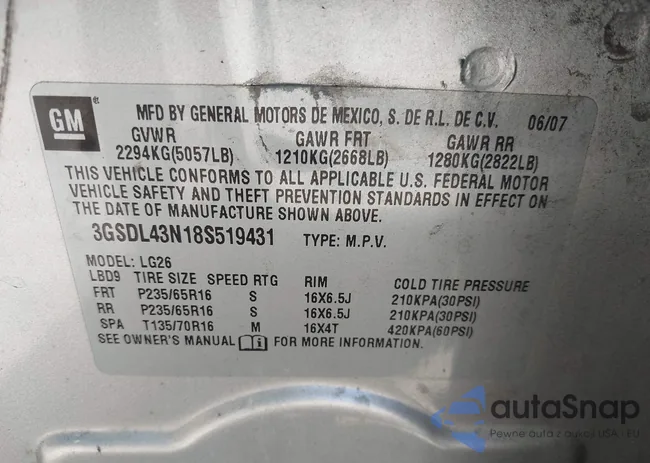 3GSDL43N18S519431: 42361123