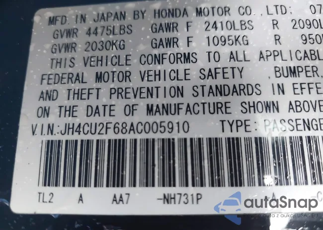 JH4CU2F68AC005910: 42361137