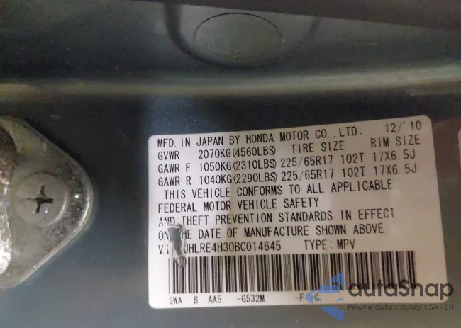 JHLRE4H30BC014645: 42361184