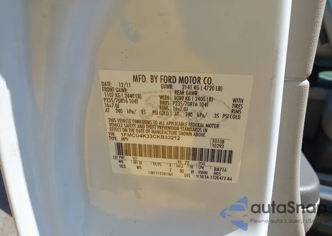 1FMCU4K33CKB33212: 42361199